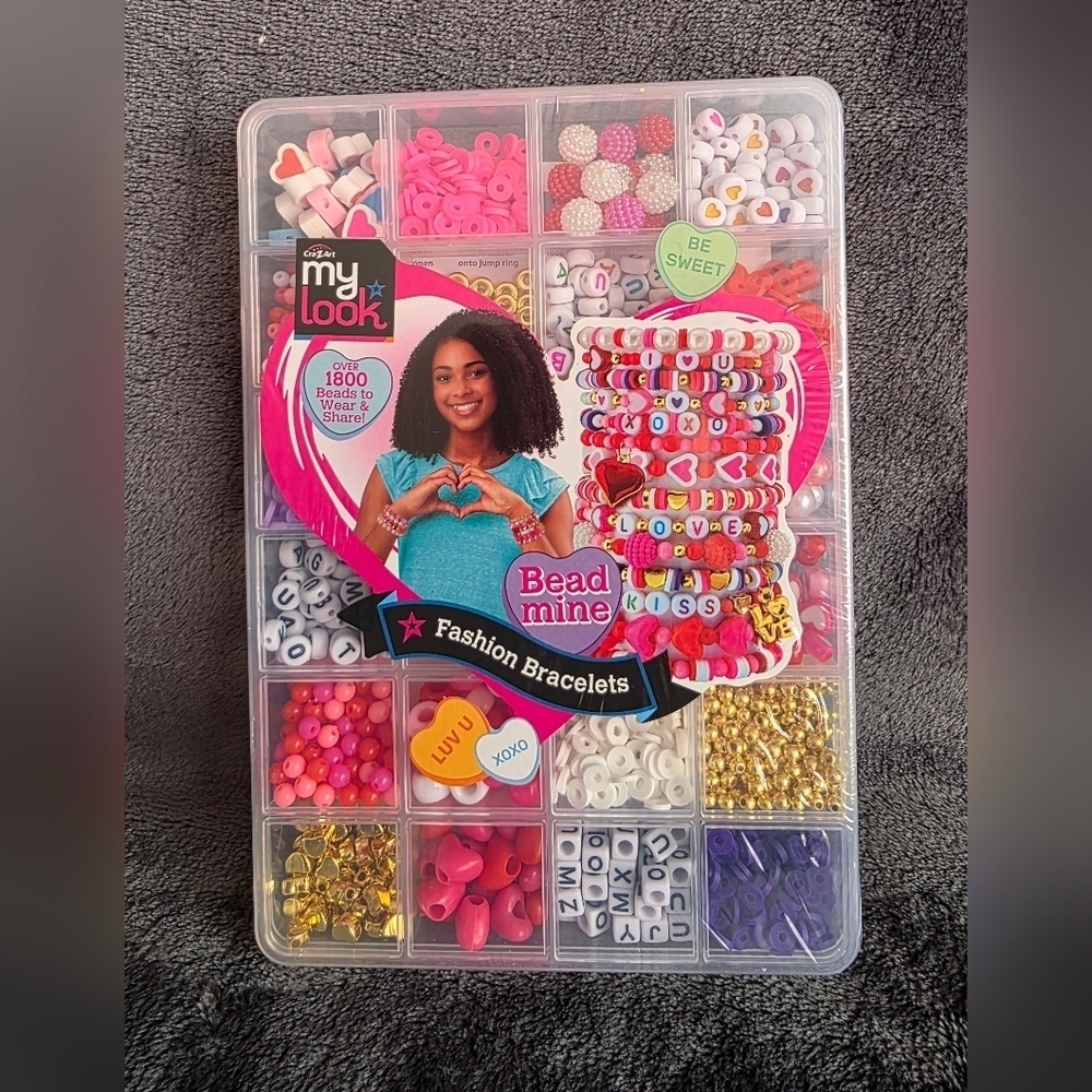 NWT CraZArt Bead Mine Fashion Bracelets Jewelry Kits, Valentine's Day, Easter